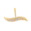 14K Gold Swirl Stud Earring 14K - Adina Eden's Jewels