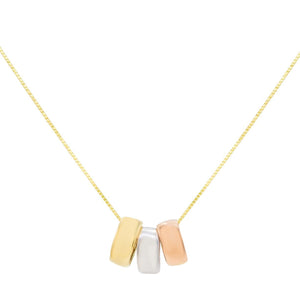 14K Gold Trio Ring Necklace 14K - Adina Eden's Jewels
