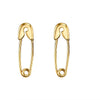 Gold Solid Safety Pin Earring - Adina Eden's Jewels