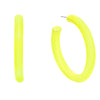 Neon Yellow Neon Hoop Earring - Adina Eden's Jewels