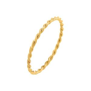 14K Gold / 3 Thin Twisted Ring 14K - Adina Eden's Jewels