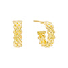 Gold Woven Chain Hoop Earring - Adina Eden's Jewels
