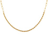 Gold Rope Chain X Oval Link Necklace - Adina Eden's Jewels