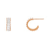 Rose Gold Mini Baguette Hoop Earring - Adina Eden's Jewels
