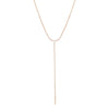 14K Rose Gold / 2 Carat Diamond Tennis Lariat Necklace 14K - Adina Eden's Jewels