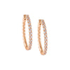 Rose Gold Braided CZ Hoop Earrings - Adina Eden's Jewels