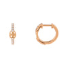 14K Rose Gold / 12MM Diamond Mariner Link Hoop Earring 14K - Adina Eden's Jewels