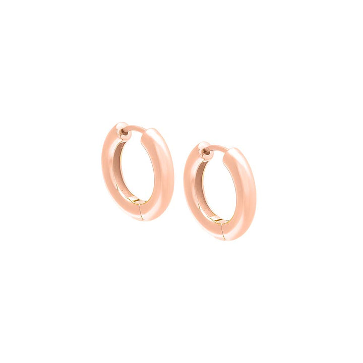 Rose Gold Classic Tube Hoop Earring - Adina Eden's Jewels