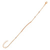 Rose Gold Pavé Bar X CZ Bezel Chain Bracelet - Adina Eden's Jewels