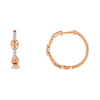 14K Rose Gold / 18MM Diamond Mariner Link Hoop Earring 14K - Adina Eden's Jewels