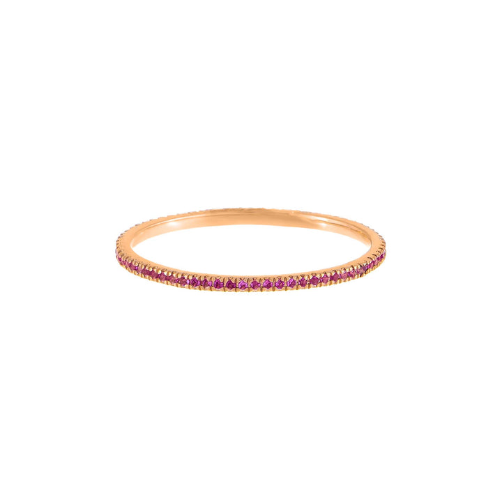  Sapphire Pink Colored Band 14K - Adina Eden's Jewels