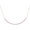 Sapphire Pink Sapphire Pink Scoop Bar Necklace 14K - Adina Eden's Jewels