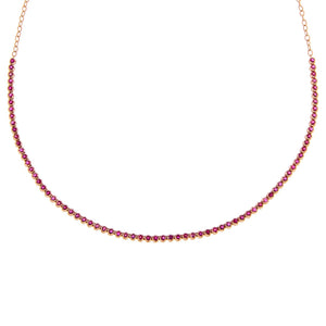 Magenta Ruby Tennis Choker 14K - Adina Eden's Jewels