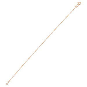 14K Rose Gold Thin Bars x Singapore Bracelet 14K - Adina Eden's Jewels