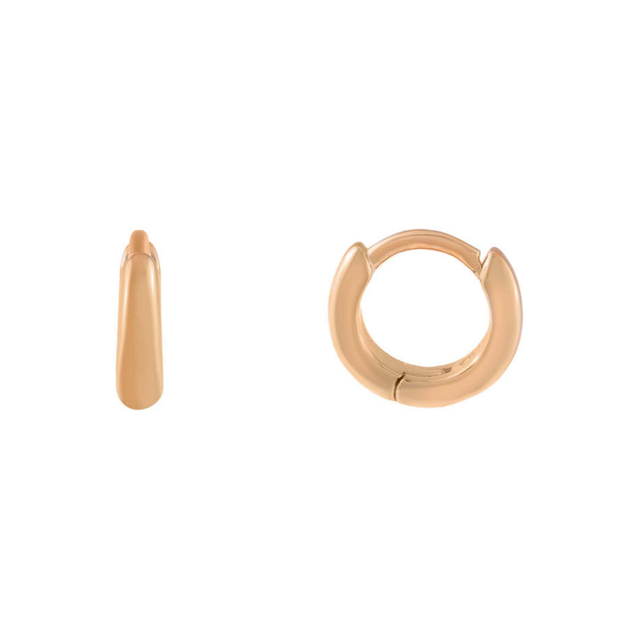 Rose Gold Tube Huggie Earring - Adina Eden's Jewels