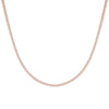 Rose Gold / 15" Classic Thin Tennis Necklace - Adina Eden's Jewels