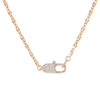 Rose Gold Pavé Clasp Gucci Link Necklace - Adina Eden's Jewels