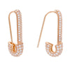 Rose Gold Safety Pin Earring - Adina Eden's Jewels
