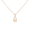 Engraved Mini Lock Necklace - Adina Eden's Jewels