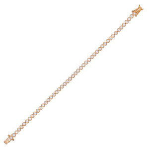 Rose Gold / Open Clasp Bezel Tennis Bracelet - Adina Eden's Jewels