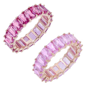 Combo / 5 Multi Pink Eternity Bands Combo Set - Adina Eden's Jewels