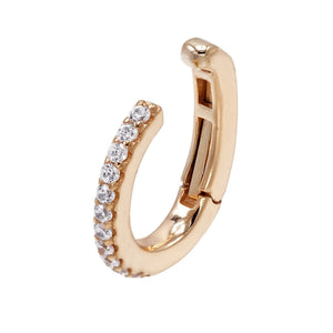 Rose Gold Hinge Pavé Ear Cuff - Adina Eden's Jewels