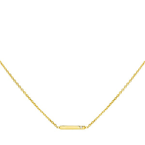 14K Gold Mini Bar Necklace 14K - Adina Eden's Jewels