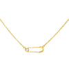 Gold Safety Pin Necklace - Adina Eden's Jewels