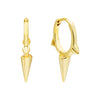 Gold Triple Spike Huggie Earring - Adina Eden's Jewels