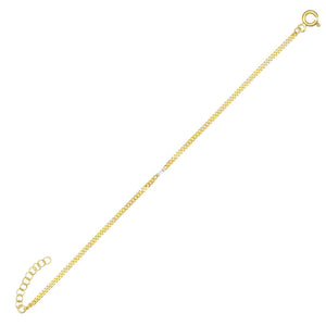 Gold Stone Chain Bracelet - Adina Eden's Jewels