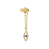 Diamond Evil Eye Chain Stud Earring 14K - Adina Eden's Jewels