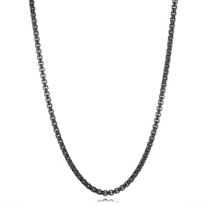 Onyx Matte Round Box Chain Necklace - Adina Eden's Jewels