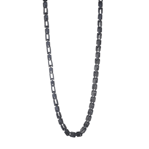 Sapphire Blue Screw Link Necklace - Adina Eden's Jewels