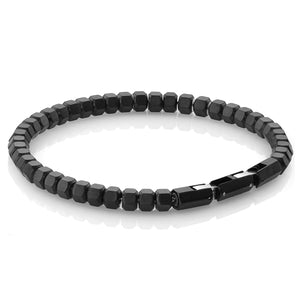 Onyx Men's Matte Hexagon Beads Bracelet - Adina Eden's Jewels
