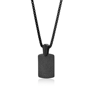 Onyx Men's Reptile Dog Tag Necklace - Adina Eden's Jewels