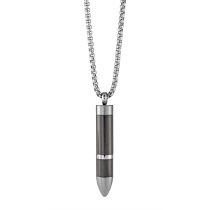 Silver Men's Bullet Necklace - Adina Eden's Jewels
