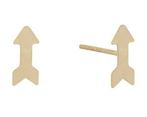 14K Gold Arrow Stud Earring 14K - Adina Eden's Jewels