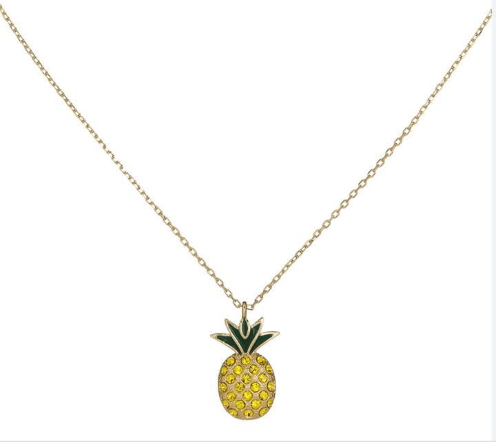 Gold Pineapple Pendant Necklace - Adina Eden's Jewels