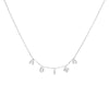 Silver Solid Bubble Letter Dangling Name Necklace - Adina Eden's Jewels