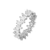 Silver / 9 Scattered Baguette Eternity Band - Adina Eden's Jewels