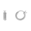Silver Multi Bead Huggie Earring - Adina Eden's Jewels