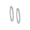 Silver Braided CZ Hoop Earrings - Adina Eden's Jewels