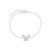 Silver Pavé X Baguette Butterfly Bracelet - Adina Eden's Jewels