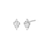 Silver / Pair Tiny Multi Shape Stud Earring - Adina Eden's Jewels