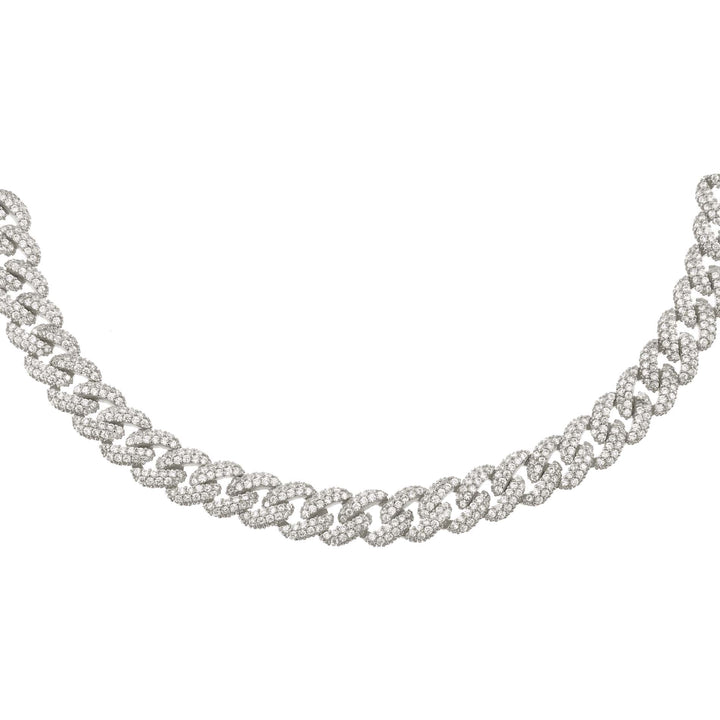 Silver Pavé Chain Link Choker - Adina Eden's Jewels