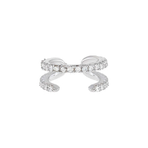  CZ Double Row Ear Cuff - Adina Eden's Jewels