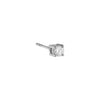 14K White Gold / Single Diamond Tiny Stud Earring 14K - Adina Eden's Jewels