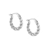 Silver Chunky Spiral Hoop Earring - Adina Eden's Jewels