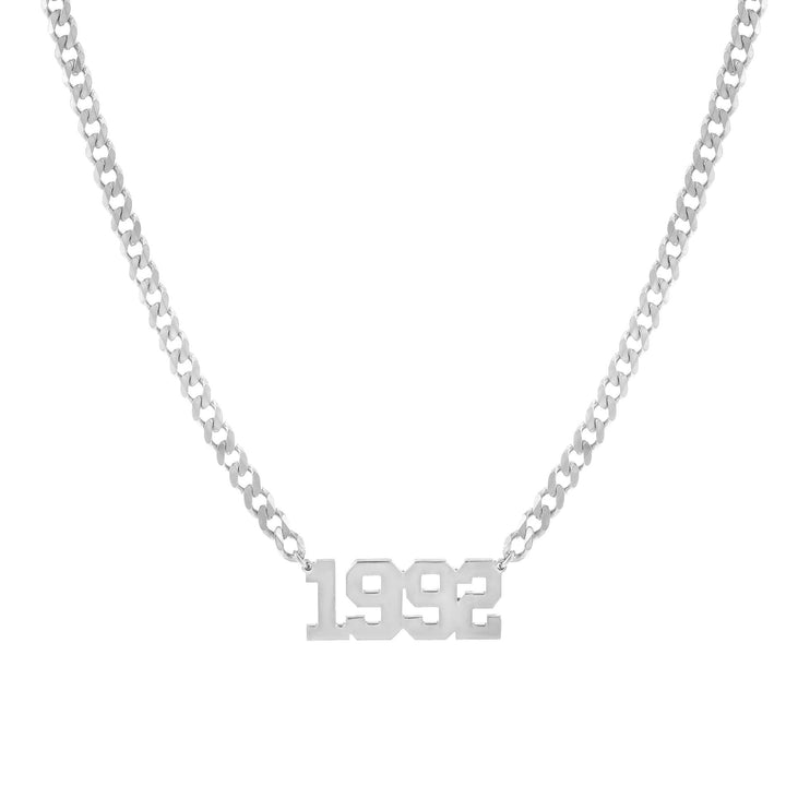 Silver Men's Year Necklace - Adina Eden's Jewels