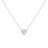 Silver Baguette CZ Heart Necklace - Adina Eden's Jewels